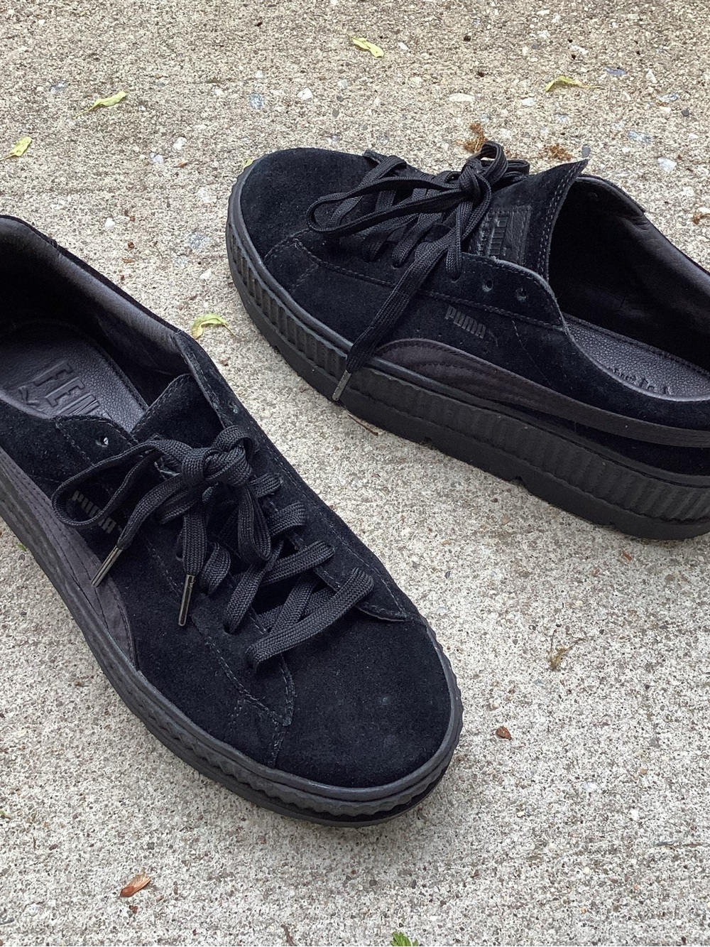 Puma Women’s Suede Black Platform Sneakers